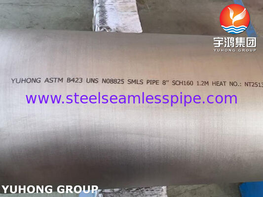 ASTM B423 UNS N08825 Incoloy 825 니켈 합금강 심리스 대구경 튜브, 고온, 고농도 산에 대한 내성