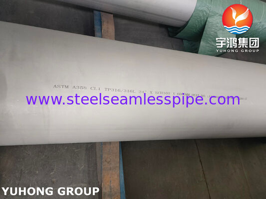 ASTM A358 CL1 TP316 / TP316L 석유화학 산업용 스테인리스 스틸 용접 파이프 100% RT