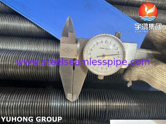 ASTM A179 베이스 파이프에 AL1060 알루미늄 L-풋 와운드 핀 튜브