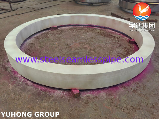 ASME SB171 C70600 구리 니켈 무거운 반지 큰 열 교환기 튜브 시트 & 셸 연결 OD 1464mm x ID 1277mm x 132mm