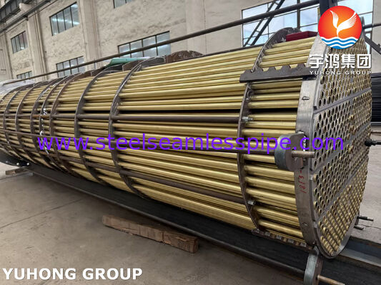 Admiralty Brass Tube Bundle C44300 with ASME SB111 Seamless Tubes for Seawater & Marine Cooling Heat Exchanger