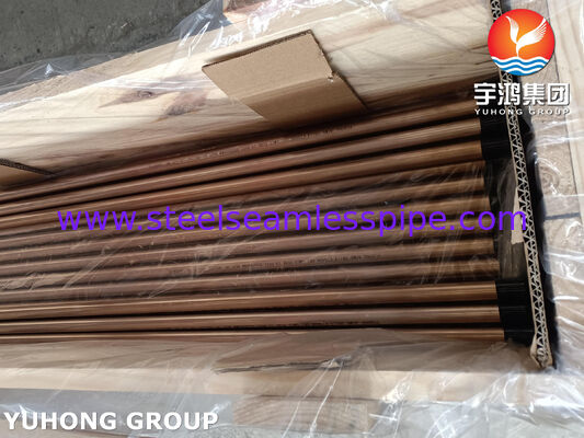 구리 합금 튜브 아드미라티 튜브 ASME SB111 C70600 O61 SMLS 19.05X1.65X8000MM 열 교환기 바다 물 장비 응용