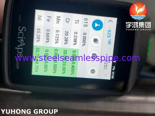 니켈 합금 파이프 ASME SB444 인코넬 625 GR.1 매듭 없는 2'*SCH80*1000MM 보일러 및 압력 용기