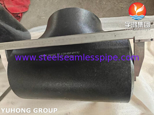 ASTM A860 WPHY 42 탄소 강철 직선 티 ASME B16.9 강철 부트웰드 파이프 피팅