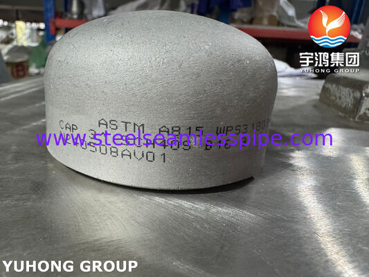ASTM A815 WPS31803 듀플렉스 스테인리스 스틸 파이프 캡 듀플렉스 2205 파이프 피팅 끝 캡