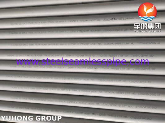 열 교환기 튜브용 ASTM A268 TP430, UNS S43000 스테인리스강 심리스 튜브