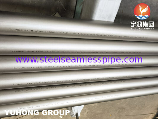 ASTM A790 UNS S31803 부속 스테인레스 스틸 용 용접 파이프