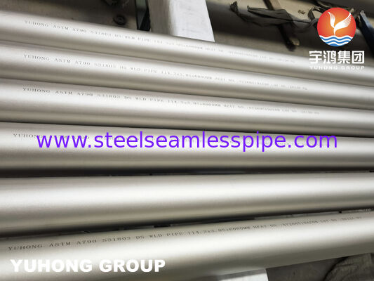 ASTM A790 UNS S31803 부속 스테인레스 스틸 용 용접 파이프