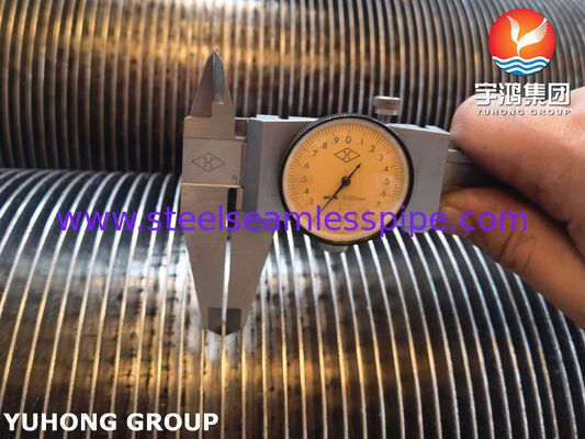 ASTM A269 TP321 열교환기용 고주파 용접 스파이럴 핀 튜브