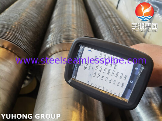 ASTM A269 TP321 열교환기용 고주파 용접 스파이럴 핀 튜브