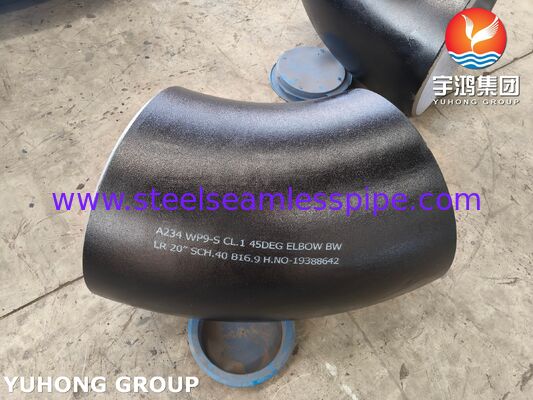 고온 보일러 및 배관 시스템용 ASTM A234 WP9 CL.1 합금강 엘보
