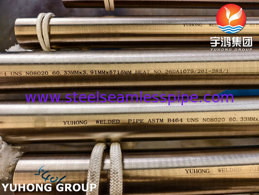 ASME SB464 / ASTM B464 Alloy 20 Pipe Welded UNS N08020 Alloy Pipe for Oil and Gas Industry