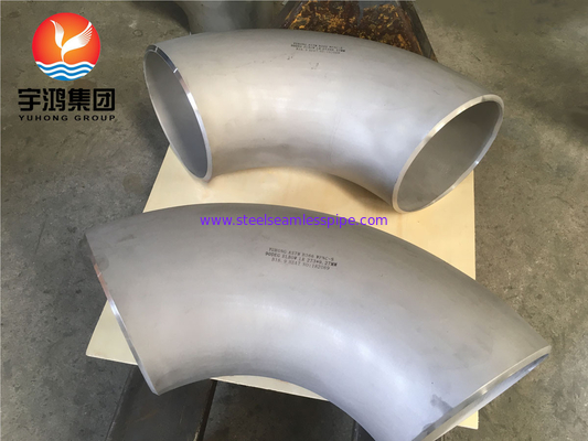 ASTM B366 Monel 400 / UNS N04400 팔꿈치 90도 니켈 합금 강철 부트웰드 부착