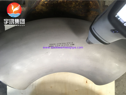 ASTM B366 Monel 400 / UNS N04400 팔꿈치 90도 니켈 합금 강철 부트웰드 부착