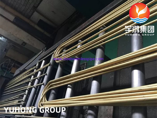 ASTM B111 UNS C68700 알루미늄 구리 튜브 U 굽기 튜브 열 교환 튜브