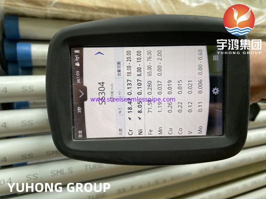 ASTM A213 TP304 / TP304L 열 교환기용 스테인리스 스틸 톱리스 튜브