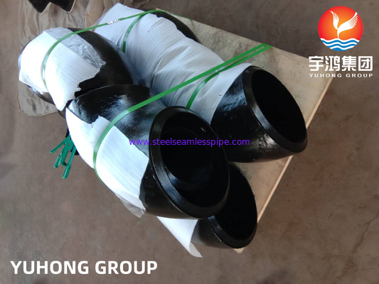 ASTM A234 WPB 탄소 강철 팔꿈치, 긴 반지름 (LR), 부트 웰드 파이프 무선 부착 B16.9