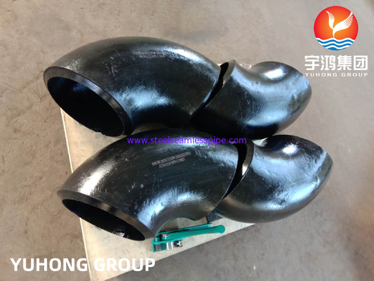 ASTM A234 WPB 탄소 강철 팔꿈치, 긴 반지름 (LR), 부트 웰드 파이프 무선 부착 B16.9