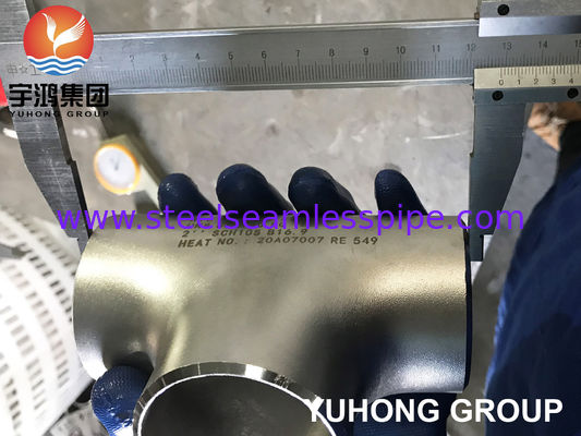 ASTM A815 S32750 슈퍼 듀플렉스 스테인리스 스틸 이퀄 티 염수 서비스 기능 버트 용접 피팅