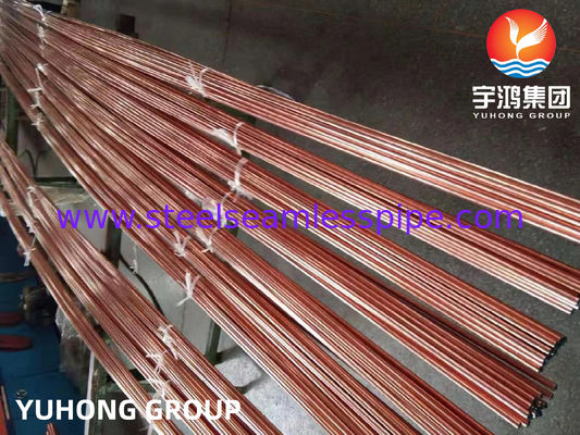 ASTM B111 / ASME SB111 TP2 UNS C12200 DHP 구리 튜브 원활한 열 교환 튜브