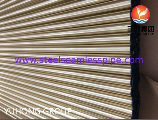 ASTM B111 C44300 O61 열교환기용 이음매 없는 구리 튜브 황동 구리 원형 튜브