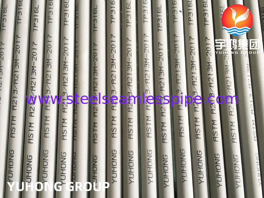 ASTM A213 TP316L S31603 SUS316L 스테인레스 강 이음매 없는 열교환기 튜브