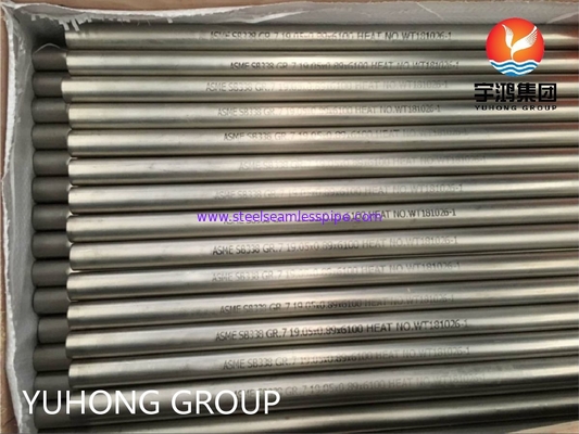 ASME SB338 GR.7 티타늄 합금 이음매 없는 강관 (응축기 및 열교환기용)