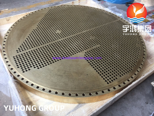 ASTM B171 C46400 / C44300 구리 합금 튜브 엽 열 교환 튜브 판
