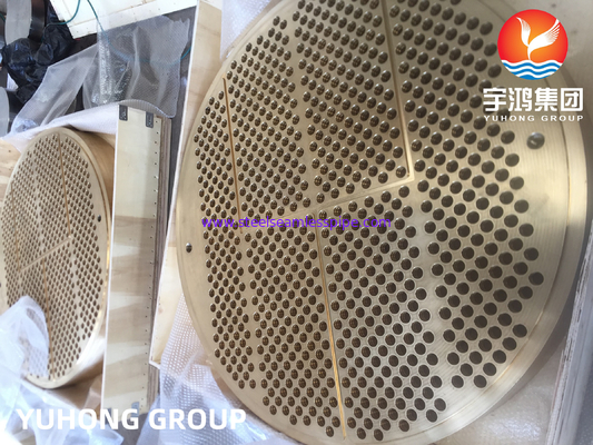 ASTM B171 C46400 / C44300 구리 합금 튜브 엽 열 교환 튜브 판
