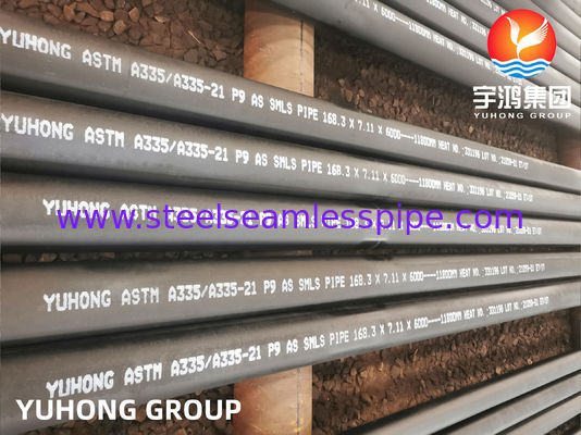 P9 합금 강 이음매 없는 관 ASTM A335 / ASME SA335 흑색 피막