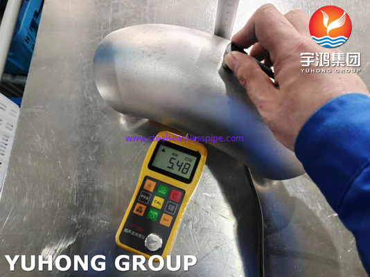 ASTM A403 WP304H 스테인리스 스틸 90도 LR 팔꿈치 ASME B16.9 부트웰드 피팅