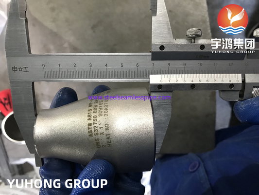 ASTM A815 UNS S32750 슈퍼 듀플렉스 철강 파이프 부착 컨센트릭 리듀서