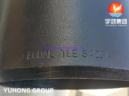 ASTM A234 WP11 동일 티, 탄소 강철 부트 용접 부착, 검은 색 페인트 경직 방지 표면