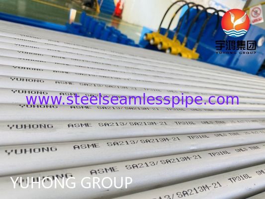 ASME SA213 TP316L 부식 방지 스테인리스강 보일러 및 열교환기용 이음매 없는 튜브 (맞춤형 크기)