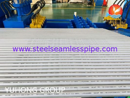 ASME SA213 TP316L 부식 방지 스테인리스강 보일러 및 열교환기용 이음매 없는 튜브 (맞춤형 크기)
