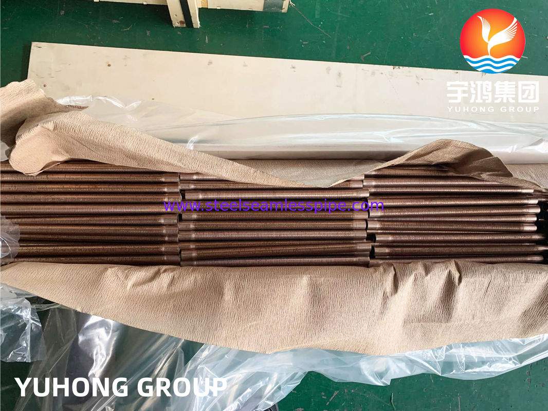 铜合金管 - 低翅片型，B111 C70600 O61 cu70/ni30 铜合金，用于空气冷却器