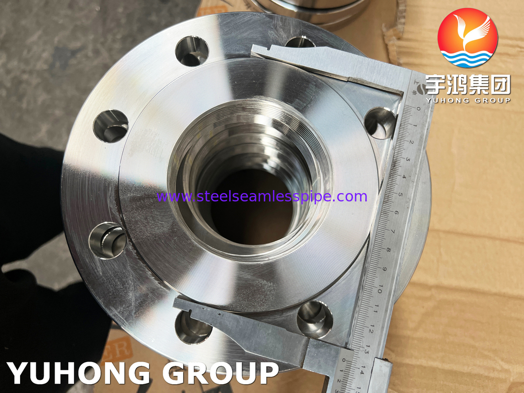 BS4504 (EN 1092-1) F316L 스테인리스 스틸 스크루드 플랜지, BSPP 스레드 PN16 Forged Type