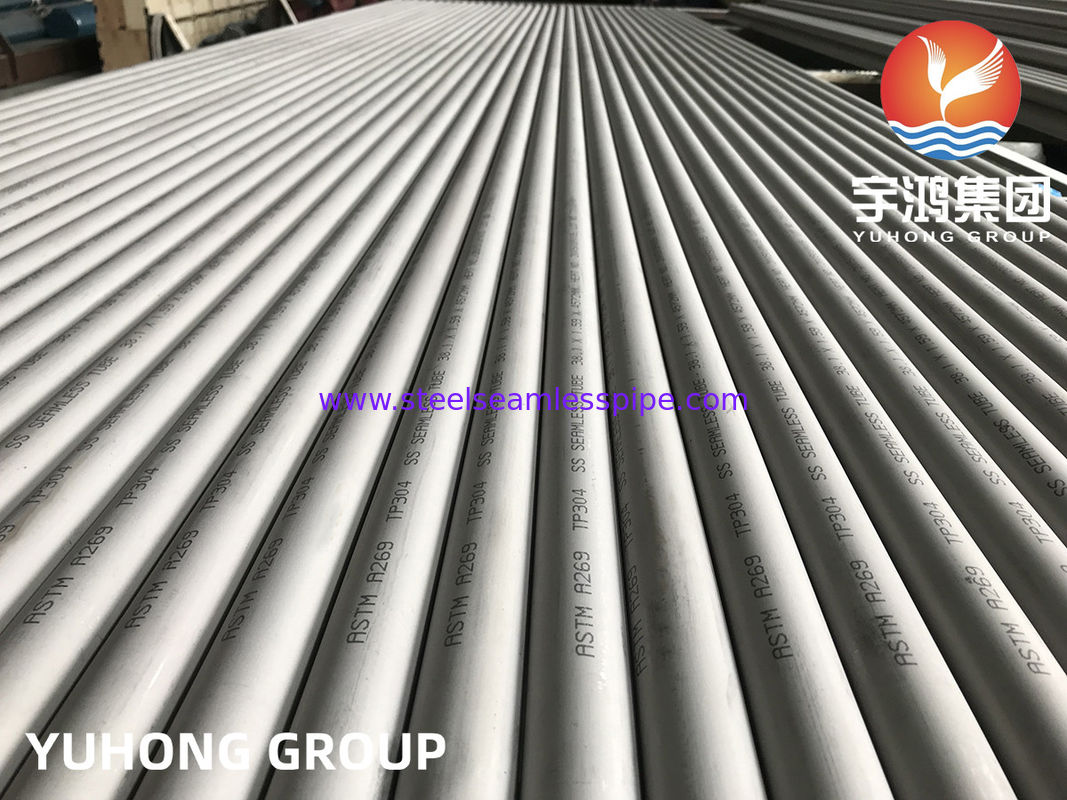 ASTM A269 TP304 스테인리스 스틸 시무스 튜브 소금 껍질 껍질 껍질 껍질 껍질 껍질