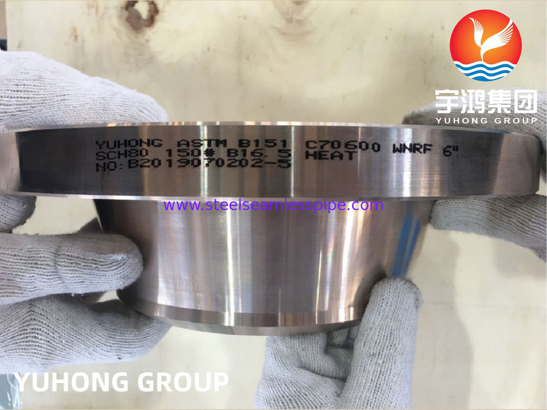ASTM B151 C70600 2.0872 Cu-Ni 합금 가공 웰드 넥 플랜지 RF B16.5