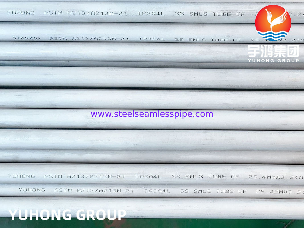 열 교환기 및 화학 용품용 스테인리스 스틸 무선 파이프 ASTM A213 TP304L
