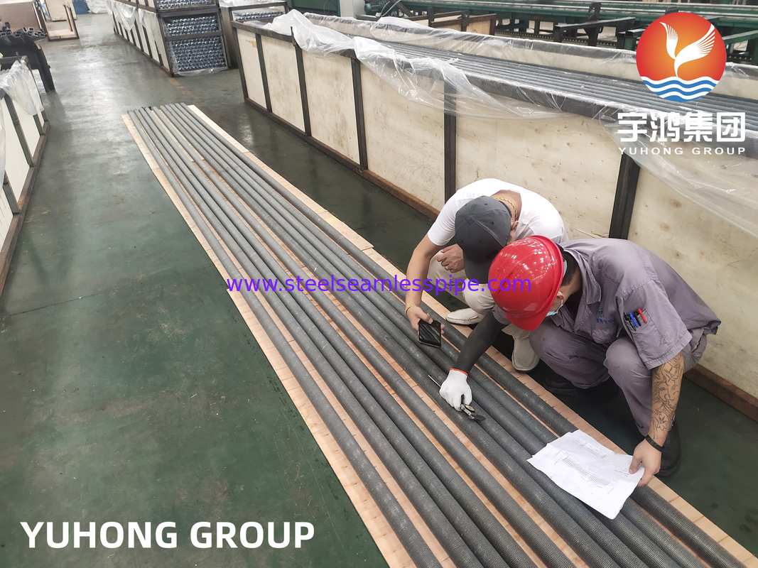 ASTM A213 TP304 압출 핀 튜브  석유 산업 열교환기 튜브 공기 냉각기 응축기 적용