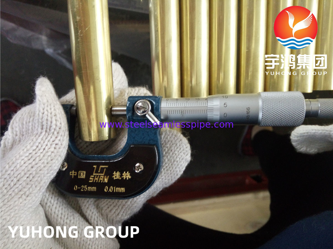 구리 니켈 합금 인발관 ASTM B111 C44300 애드머럴티 황동은 라디에이터를 냉각시키는 생성기를 관을 답니다