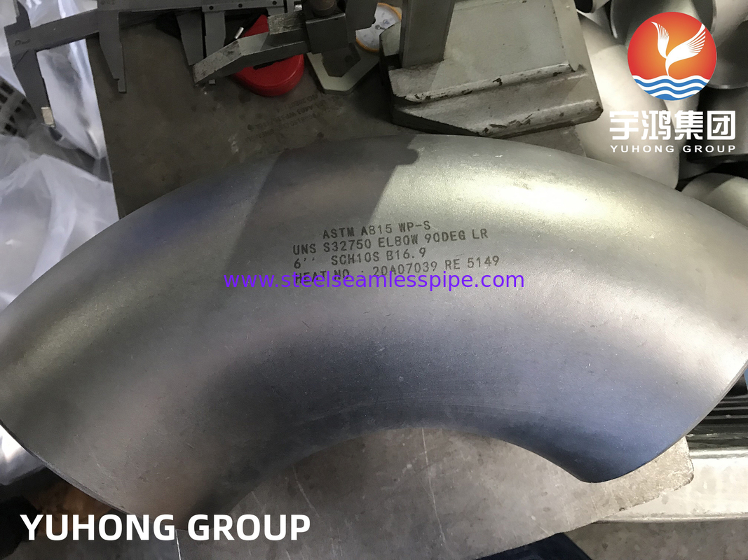 최고 듀플렉스강 관 이음쇠 팔꿈치 90 Deg ASTM A815 UNS S31803 오일 가스  가지