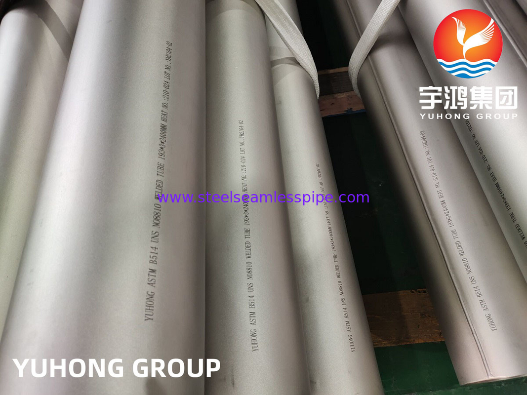 ASTM B514 인코넬 800H UNS N08800 인코넬 니켈 알로이 가스 처리 용 류 파이프