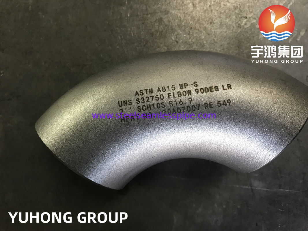 ASTM A815 WP-S UNS S32750 S32760 Elbow 90DEG LR 2'' SCH10S 가스 및 석유 파이프, 공기 증기 석유 가스 물 B16.9