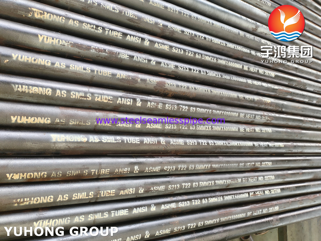 ASME SA213 T22 / 12Cr2Mo 합금강 이음매 없는 튜브, 발전소 보일러 및 과열기에 사용
