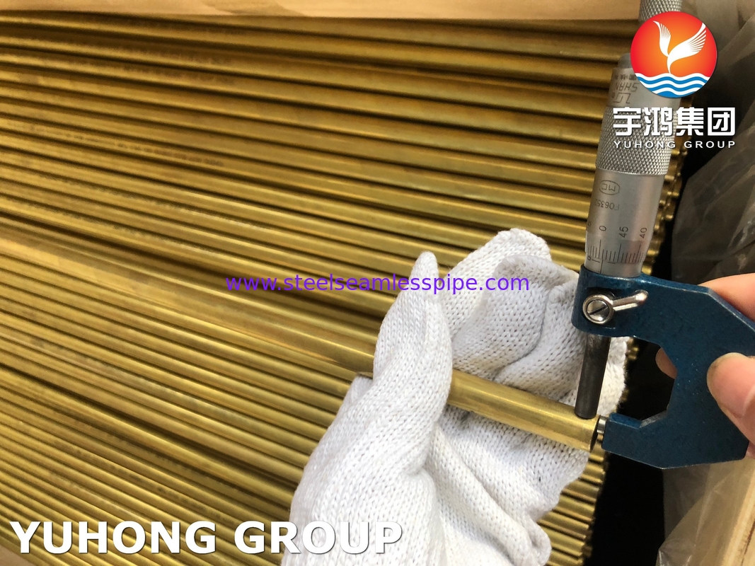 구리 합금 구리 튜브 ASTM B111 C44300 C68700 C70600 25.4mm*1.245mm*12995mm 콘덴서 공기 냉각기 라디에이터