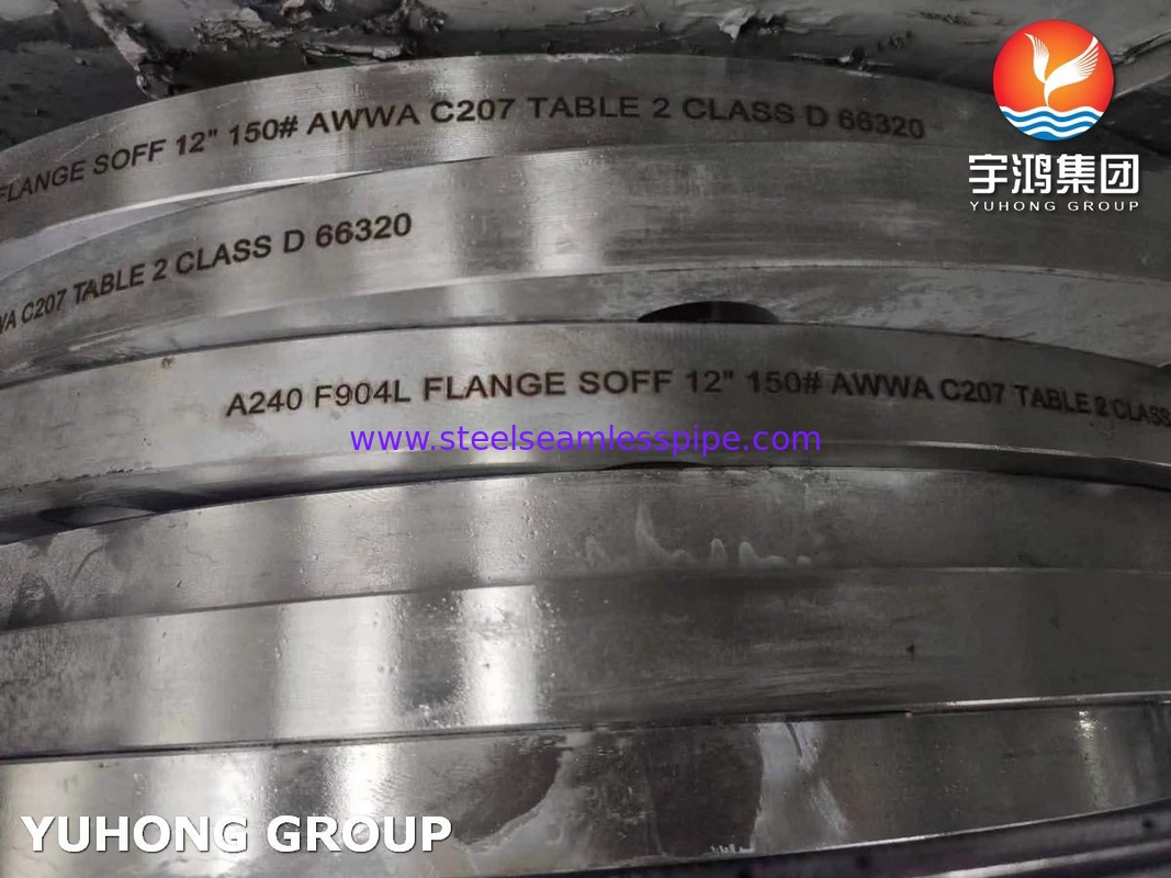 ASTM A240 F904L 스테인리스 스틸 AWWA C207 테이블 2 FF 플랜지 상의 D 클래스 슬라이드