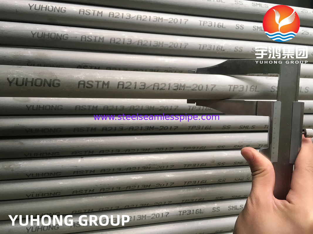 ASME SA213 TP316L 무선 스테인리스 스틸 튜브 BWG 20 0.89mm