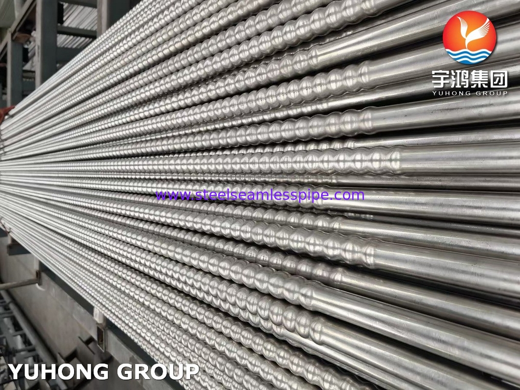 ASTM A213 TP304 스테인리스 스틸 코러브 튜브 증강 열 전달 튜브